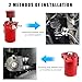 Sylvil Oil Catch Can Kit, Aluminum Polish Baffled Reservoir Car Oil Catch Can Kit, Oil Separator Catch Can with Hose Kit and Thread Seal Tape, Universal Car Accessories for Most (Red)