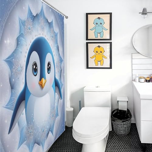 Rideau de douche manchot 92x183 cm en polyester imperméable - 3