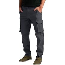 westAce Men's Cargo Trousers Casual Relaxed-Fit Multi Pocket Stretch Cotton Drawstring Work Utility Construction Hiking Tactical Streetwear Cargo Pants Available in Big & Tall