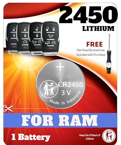 Key Fob Replacement Battery for Dodge Ram - CR2450 2-Pack ...
