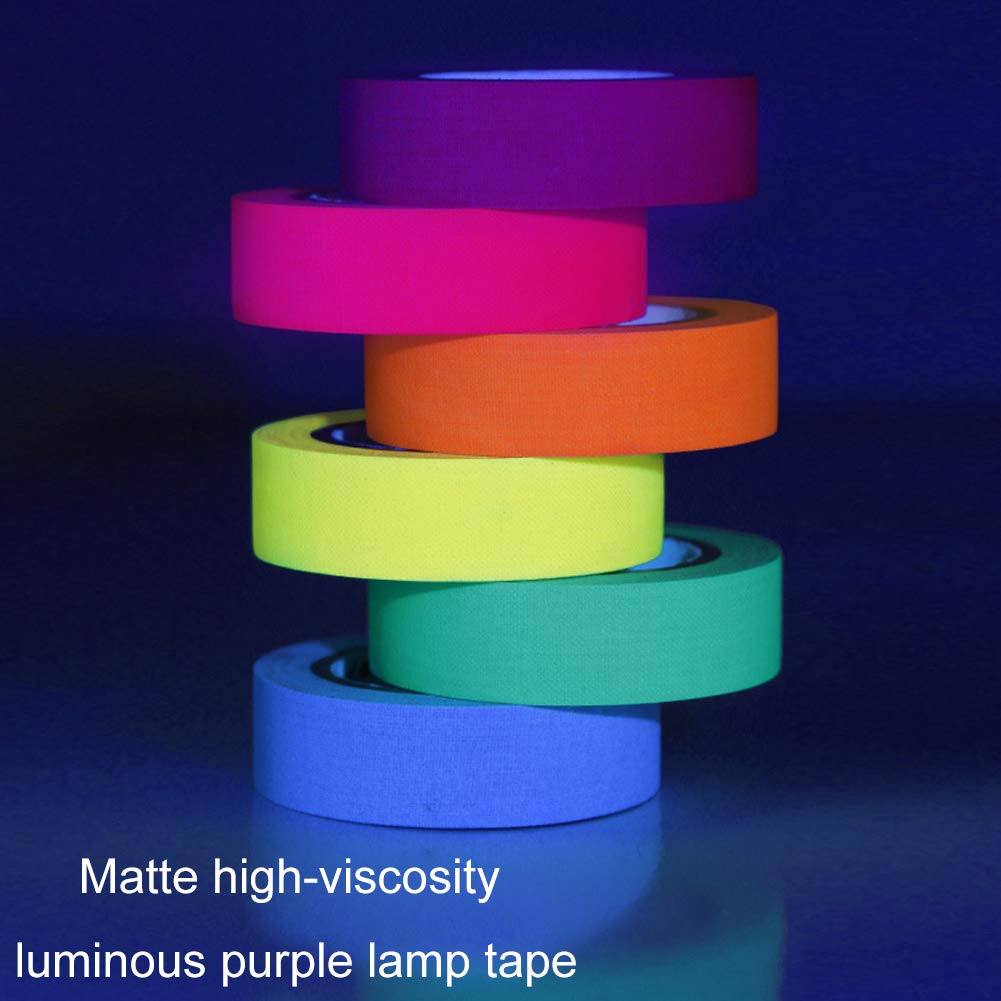 6 Rotoli Di Nastro Fluorescente Neon - Adesivo Glow In The Dark Per Feste UV - Foto 6