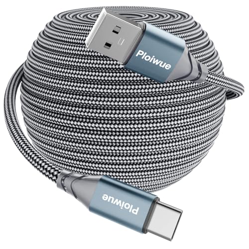 Câble USB C extra long de 10 m USB 2.0 A vers type C pour Samsung Galaxy, LG, moto, Sonyxepria, XiaomiRedmi smartphones, tablettes, ordinateur portable,...