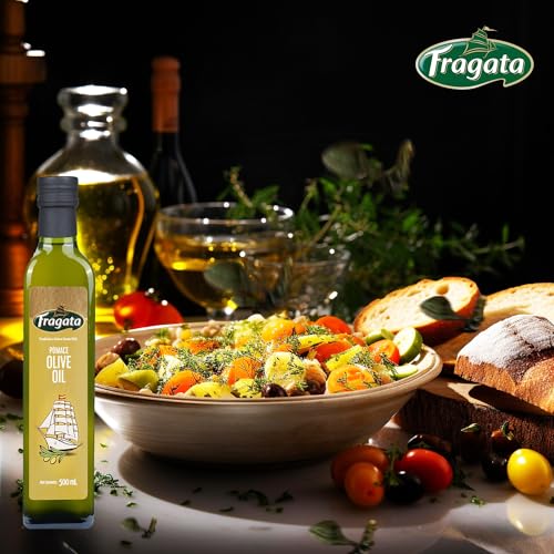 Image of Fragata Pomace Olive Oil 500 ml | Used for Cooking, Sauteing, Marinades, Dips, Salad Dressing |All purpose cooking oil for everyday Indian cooking