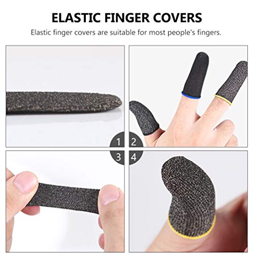 EXCEART Manga Dedo Protetores de Dedo Dedeiras de Controladores de Jogo para Jogos de Telefone Móvel