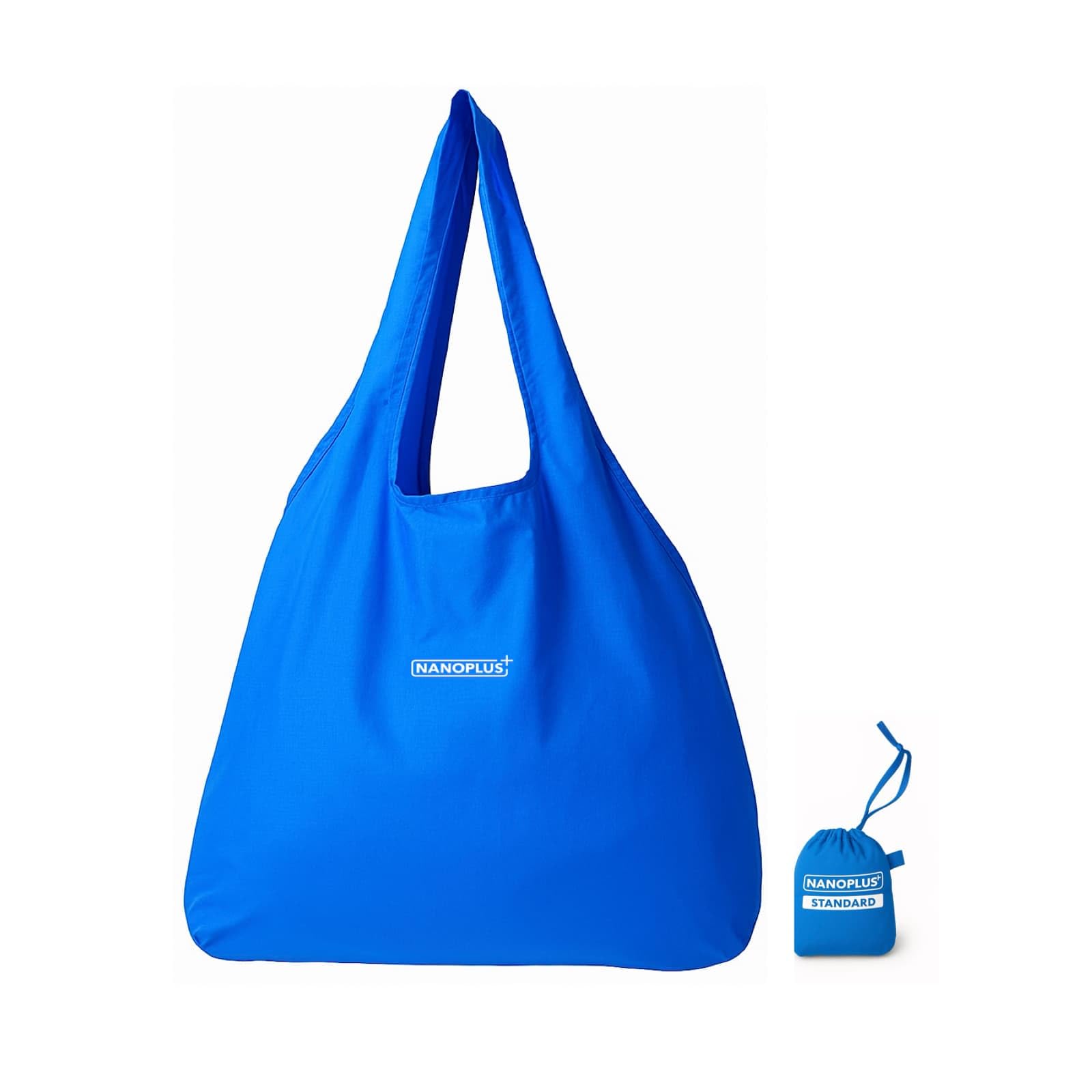 NANOPLUS Ultimate Foldable Travel Tote Bag - Reusable Shopping Bag - Compact & Portable & Lightweight (Blue, 30L)