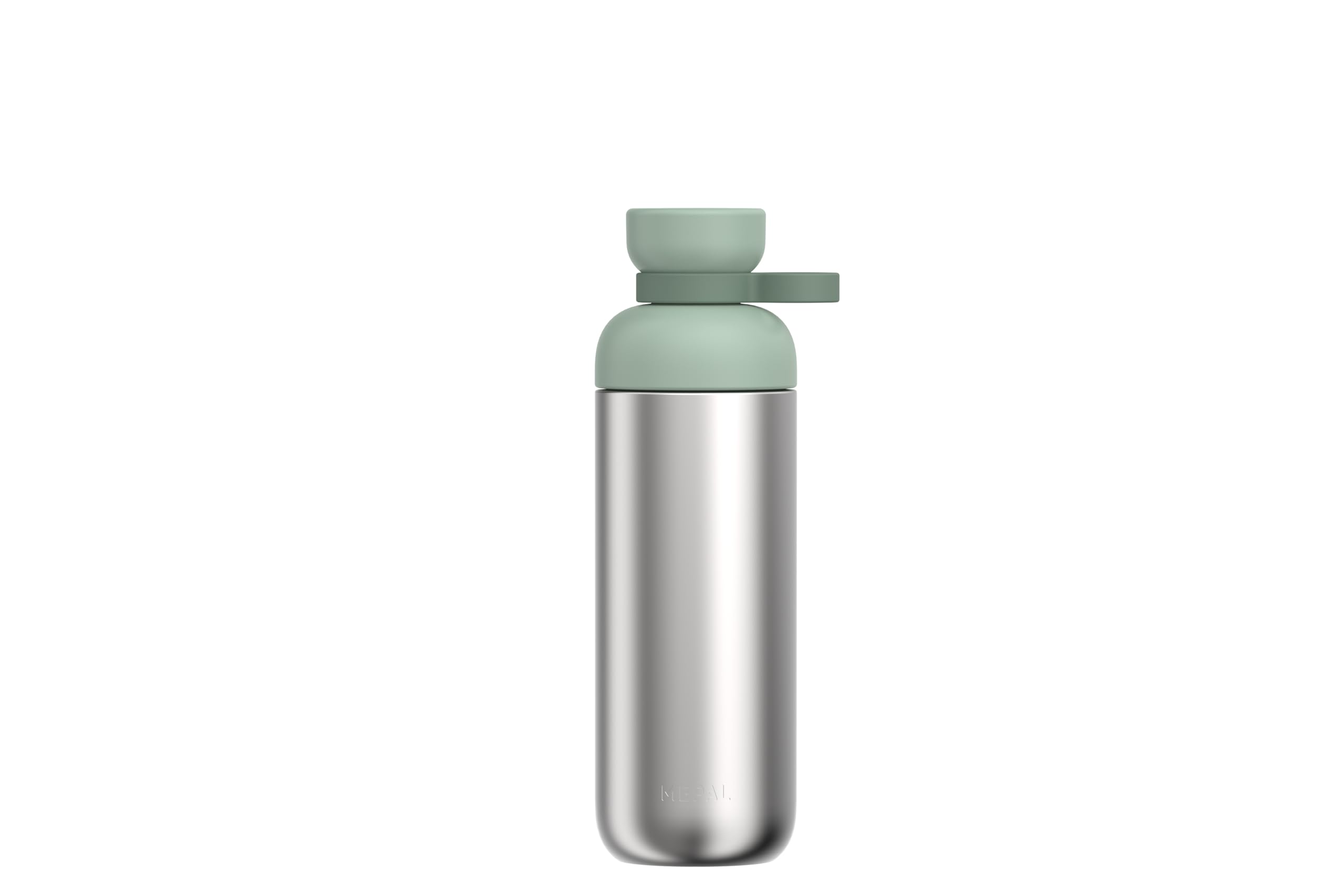 Mepal - Stainless steel water bottle Vita - Two openings for extra drinking convenience - Leakproof and Dishwasher safe - Neutral in Taste - Metal Water Bottle - 700 ml - Nordic sage