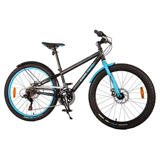 Volare Rocky barncykel – 24 tum – svart – Shimano Tourney 6 växlar – 95 % monterad – Prime Collection