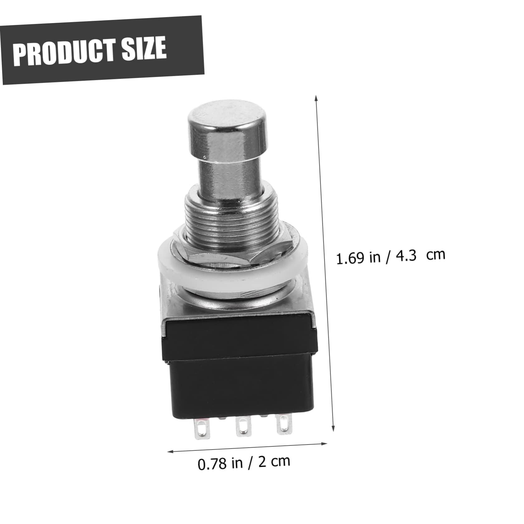 Abaodam 12 Botones de Efectos para Guitarra, Metal Negro, 3dpt, Repuesto para Pedal, 12 Piezas, para Amplificador y Guitarra Eléctrica | Negro, para Guitarra, Recambio de Pedal Interruptor de Pie, Fácil de Llevar