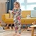 SUABO Fashion Floral Pattern Cotton Pajama Set, Long Sleeve Sleepwear Nightwear Multicolored