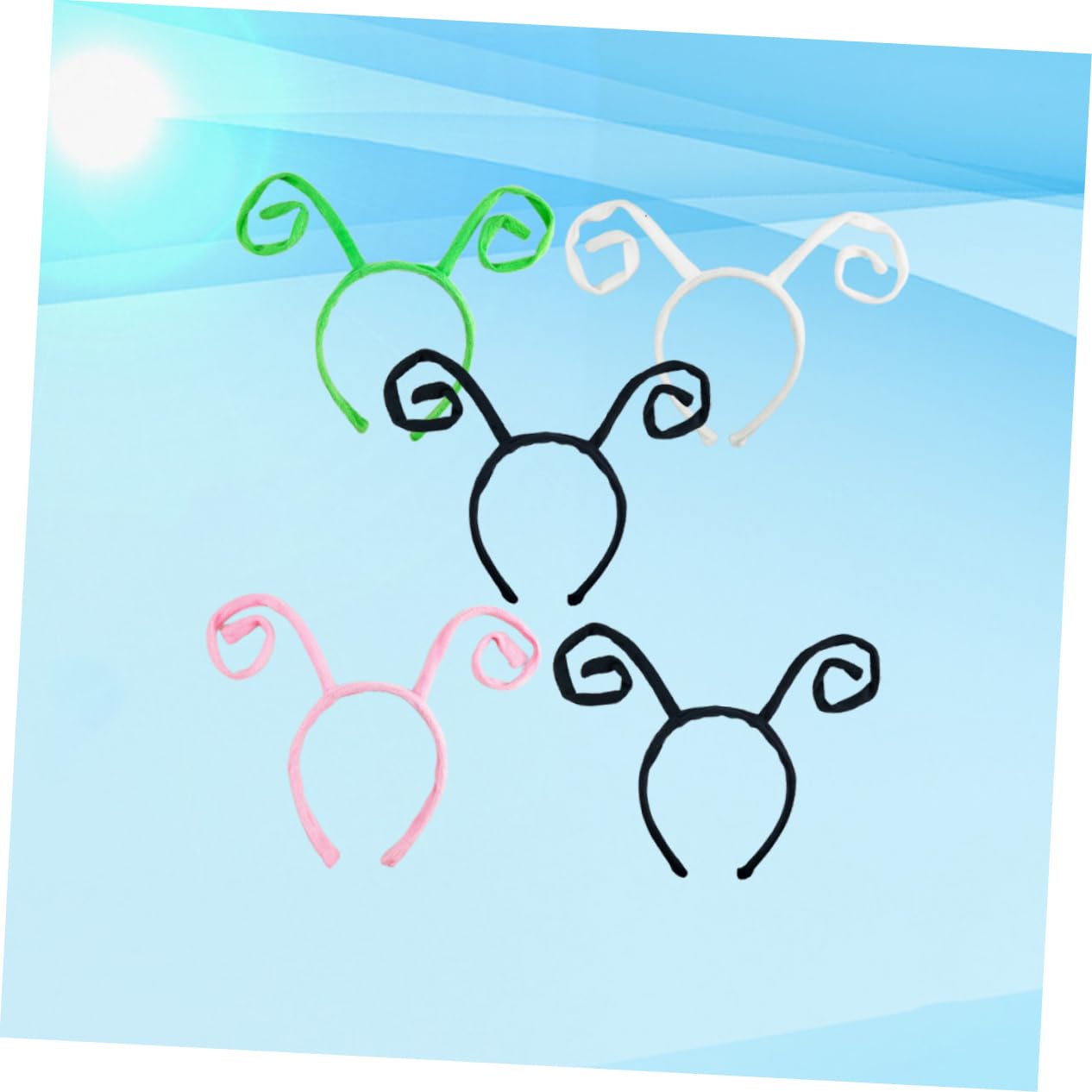 FRCOLOR 3 Juegos De Diademas Con Antena Única Para El Cabello Elegantes Diademas Para Damas Para El Cabello Y La Cabeza 5 Piezas X 3