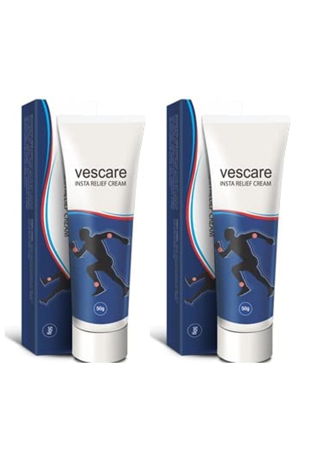Instant Pain Relief Cream - 50g | Fast Action for Muscle & Joint Pain | Pack of 2