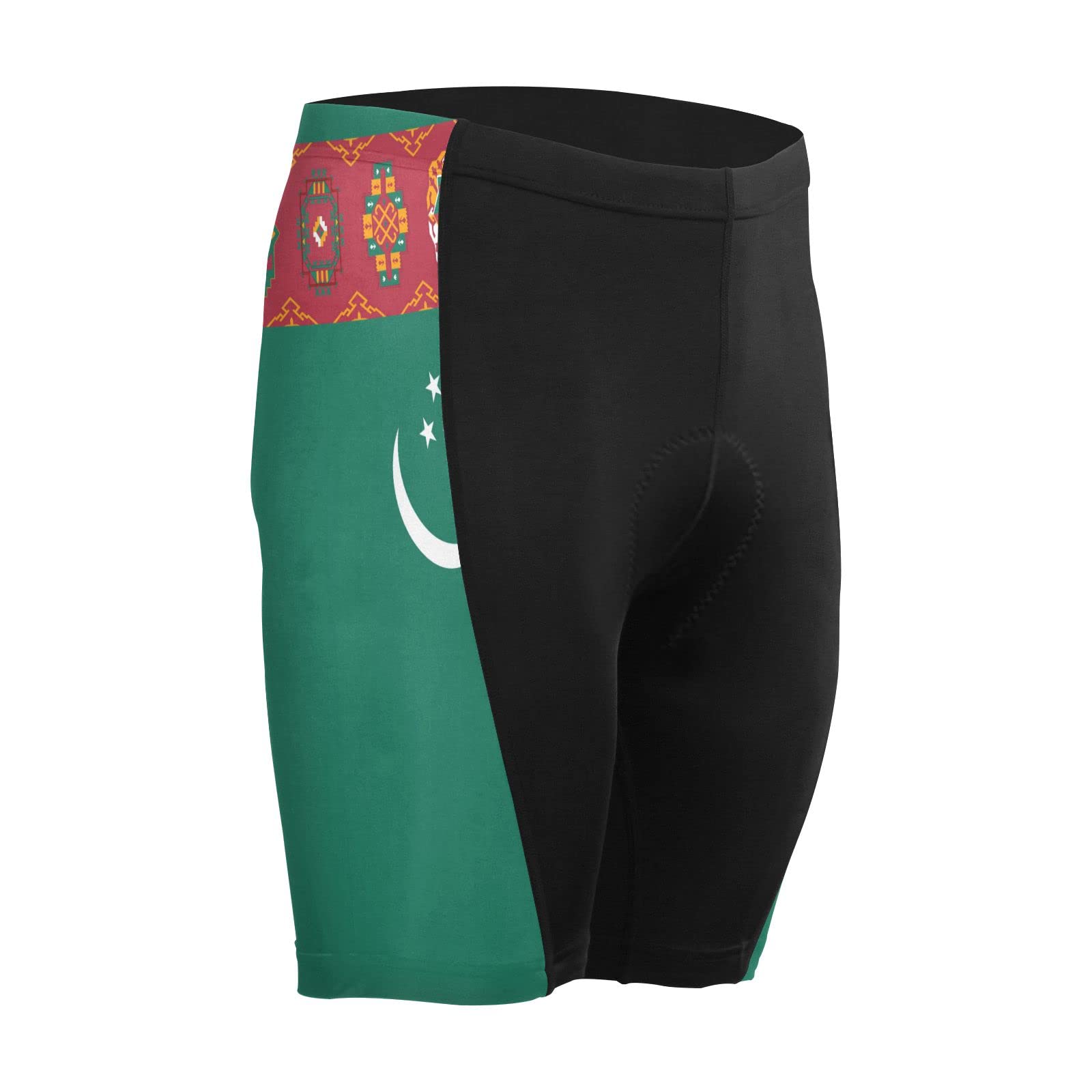 Turkmenistan Flag Men's Bike Shorts Padded Cycling Bicycle Biking Shorts Tight Multicolor