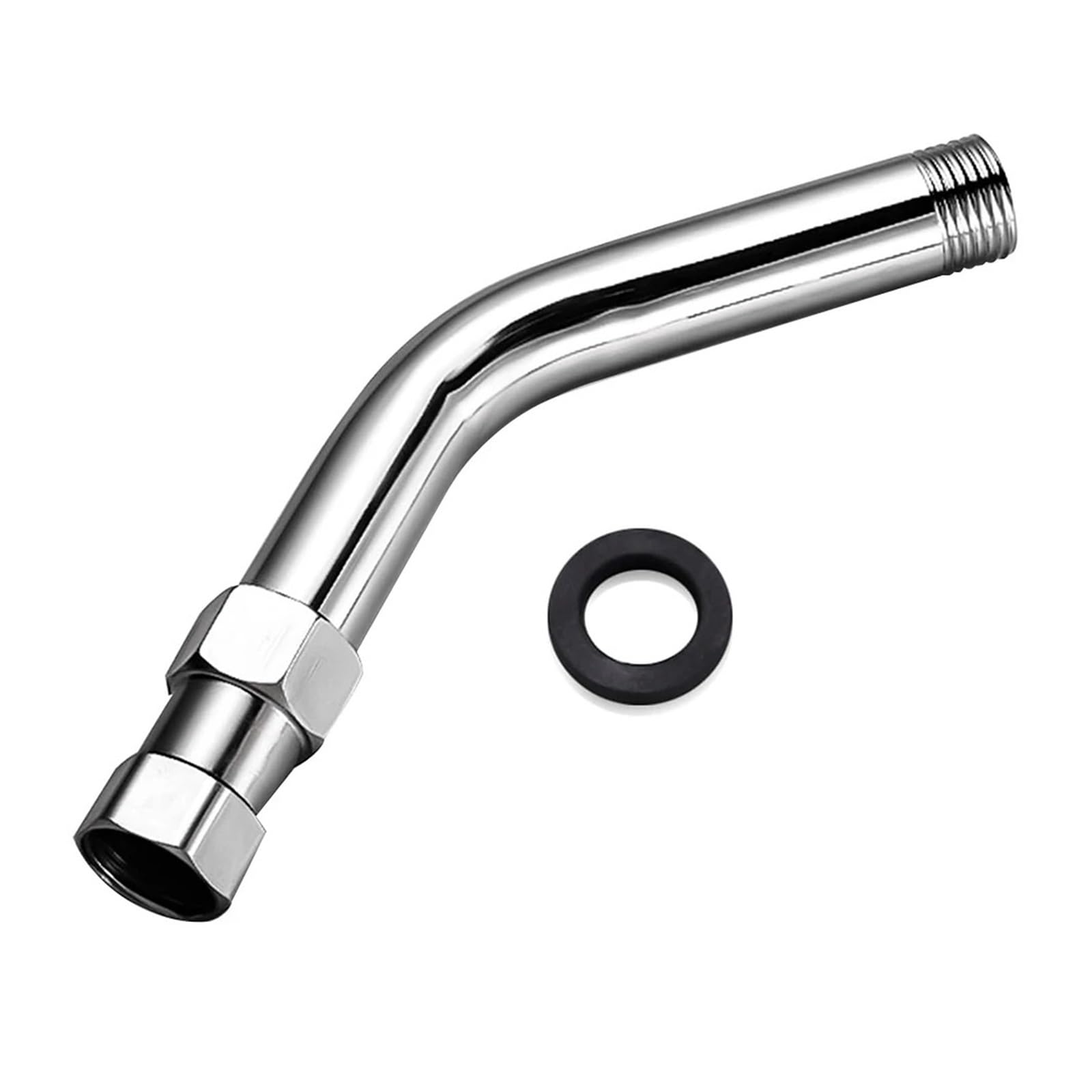BNGDFDGH Shower Head Elbow Adapter G1/2 Connection 8Inch Extension 304 Stainless Steel Arm Tube Hose