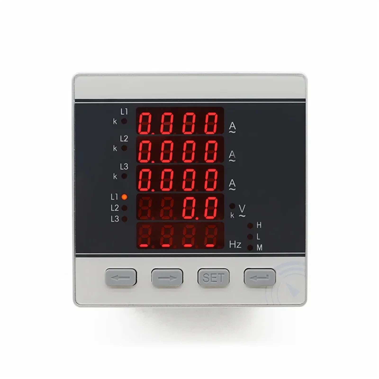 Medidor digital LED trifásico de tensión, corriente y frecuencia con transformador de corriente de 30/50/100/150/200/300/400 A (1 unidad)(Meter with 400A CT)