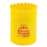Vista 40 de Starrett HSS BI-Metal, Sierra perforadora de corte profundo con eje, 3/4 pulg - 19 mm diámetro