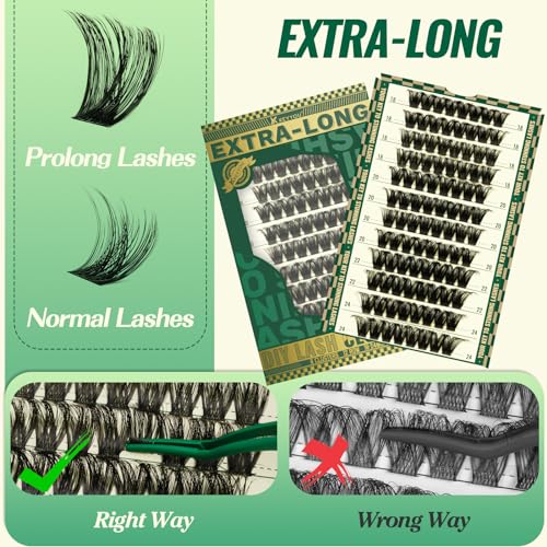 Image of Lash Clusters 96pcs Eyelash Clusters D Curl 18-24MIX Cluster Lashes KEYYOU Volume Wispy Lash Extension Soft&Comfortable Easy DIY at Home(Y02,D-18-24MIX)