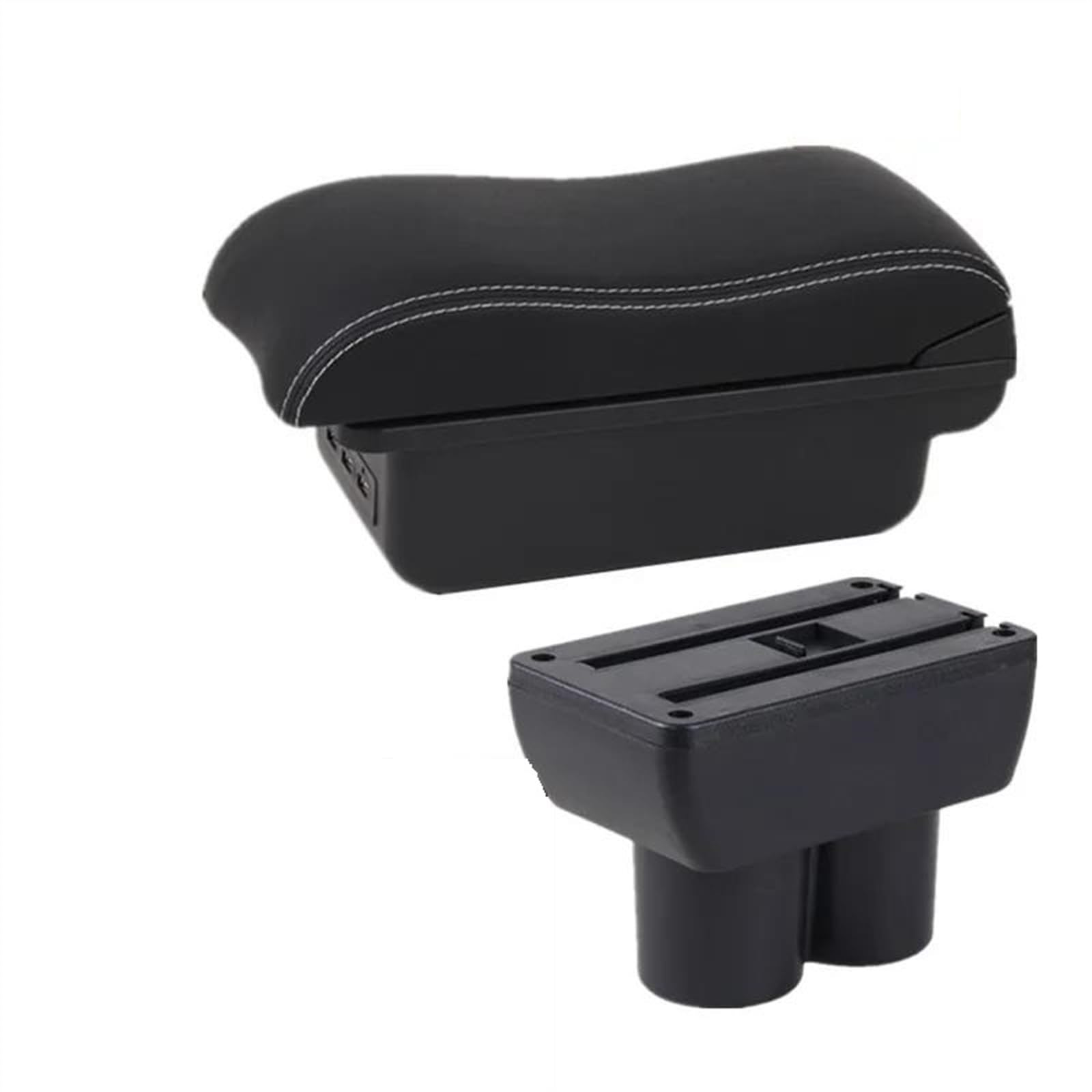 NOHEEU Car Interior Dedicated Armrest Box 1999-2018 Retrofit Parts Center Storage Accessories For Jimny(B2 white line 3USB)