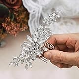 El peine de cristal para boda está hecho de aleación de alta calidad y diamantes de imitación, 100% hechos a mano para el pelo que te decorarán con estilo.