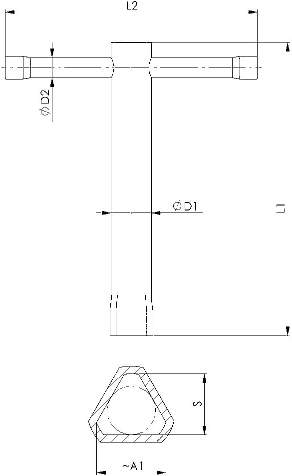 AMF 44354 Triangular Socket Spanner M4