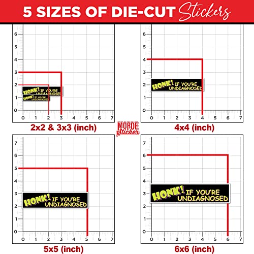 Honk If Youre Undiagnosed Sticker Healthcare Mental Health Die-Cut Waterproof Vinyl Sticker For Laptop Water Bottle Phone Case Cars Merchandise Decor Decal Stuff Gift Idea For Her Him Adults Kid #TOP4