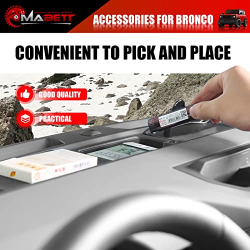 Mabett Car Dash Anti-Slip Rubber Pad For Ford Bronco Accessories 2021 2022 2023, Non-Slip Shock Proof Dashboard Mat Fit Bronco 2/4-Door, Car Interior Cover Tray #TOP3