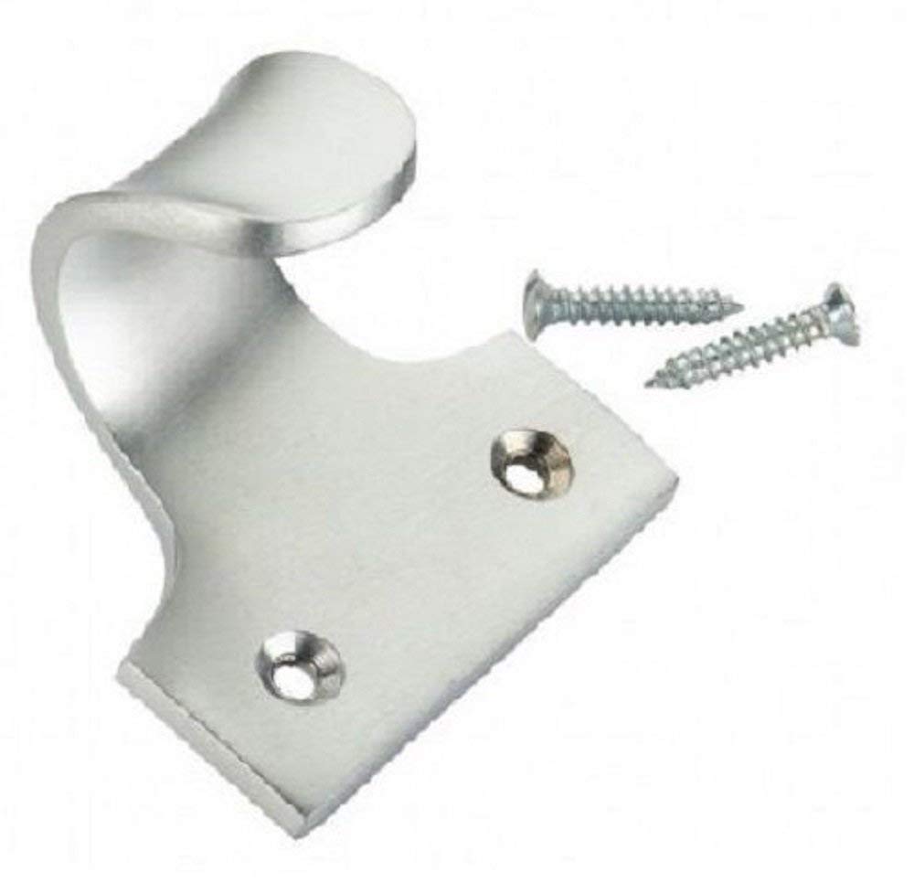 Solid Sash Window Finger Lift Pull Slide Handle 50mm + Screws in Various Finishs (5, Satin Chrome)