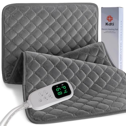 Manta Eléctrica, 40×80cm Almohadilla Térmica Electrica con Función de Apagado Automático, para Espalda, Lumbar, Cervical, 6 Niveles de Temperatura, Lavable a Máquina, Regalo para Padres o Esposa