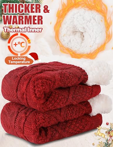 EBMORE Slipper Fuzzy Socks for Women Fluffy Cozy Cabin Winter Warm Soft Fleece Comfy Thick Socks with Grips