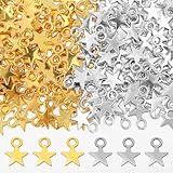 Zur Größe: Dieses charms hat eine einfache fünfzackige Sternform. Beide Seiten sind glatt und flach. Seine Größe beträgt ca. 10*8mm.