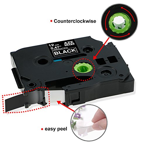 Greateam Compatible Label Tape Replacement for Brother P-Touch TZ TZe Tape 12mm 0.47 Inch TZe-335 TZe-T535 TZe-MQL35，1/2 Inch Ptouch Label Maker Tape for Brother PT-D210 Label Tape,3-Pack - Thumbnail 7