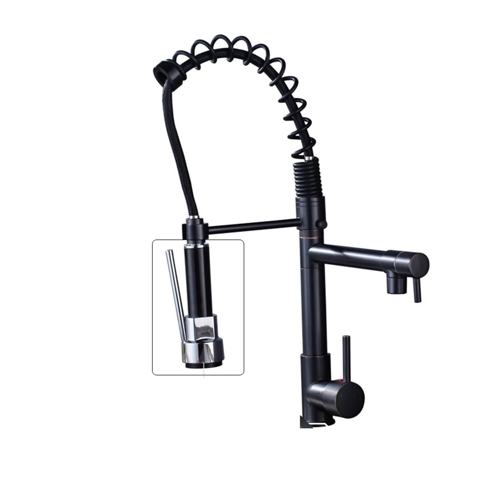 Robinet cuisine extractible bicolore pour un nettoyage facile au quotidien