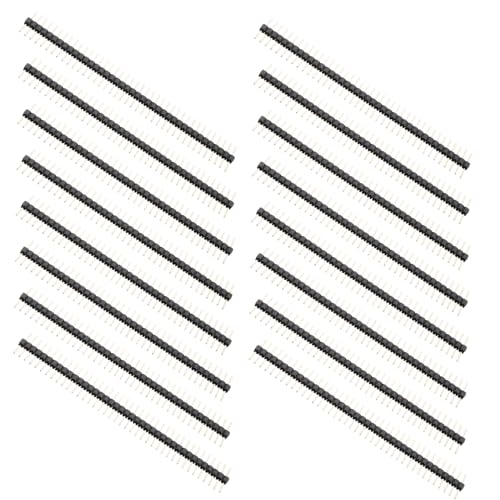 OSALADI 20pcs 40 Straight Needle Insertion Header Strip Breakaway Headers 40 Pin Connector Straight Female Header Female Long Pin 40 Pin Single 40 Pin Straight 40 Pin Long Plastic Golden