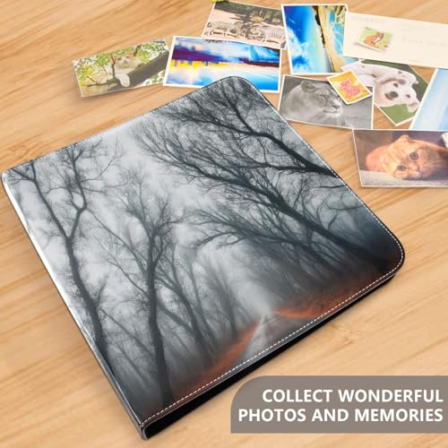 Álbum de Fotos Adhesivo DIY Scrapbook Álbum Camino Hacia el Cielo Nublado Encuadernador de 3 Anillos Libro de Fotos 40 Páginas 8x10 para Memoria miniatura 5