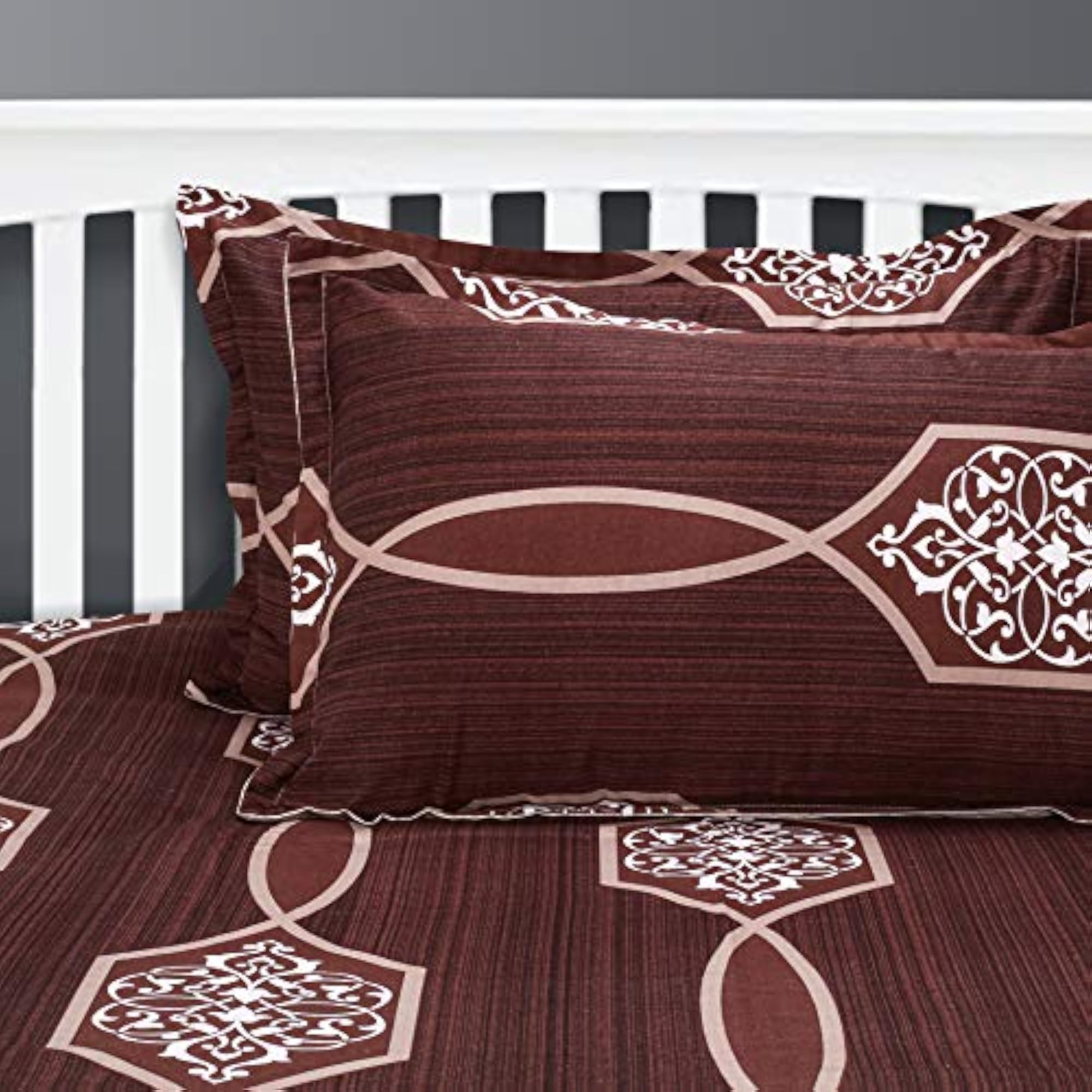 Mercerized Pure Cotton King Bedsheet with 2 Pillow Covers, 250 TC