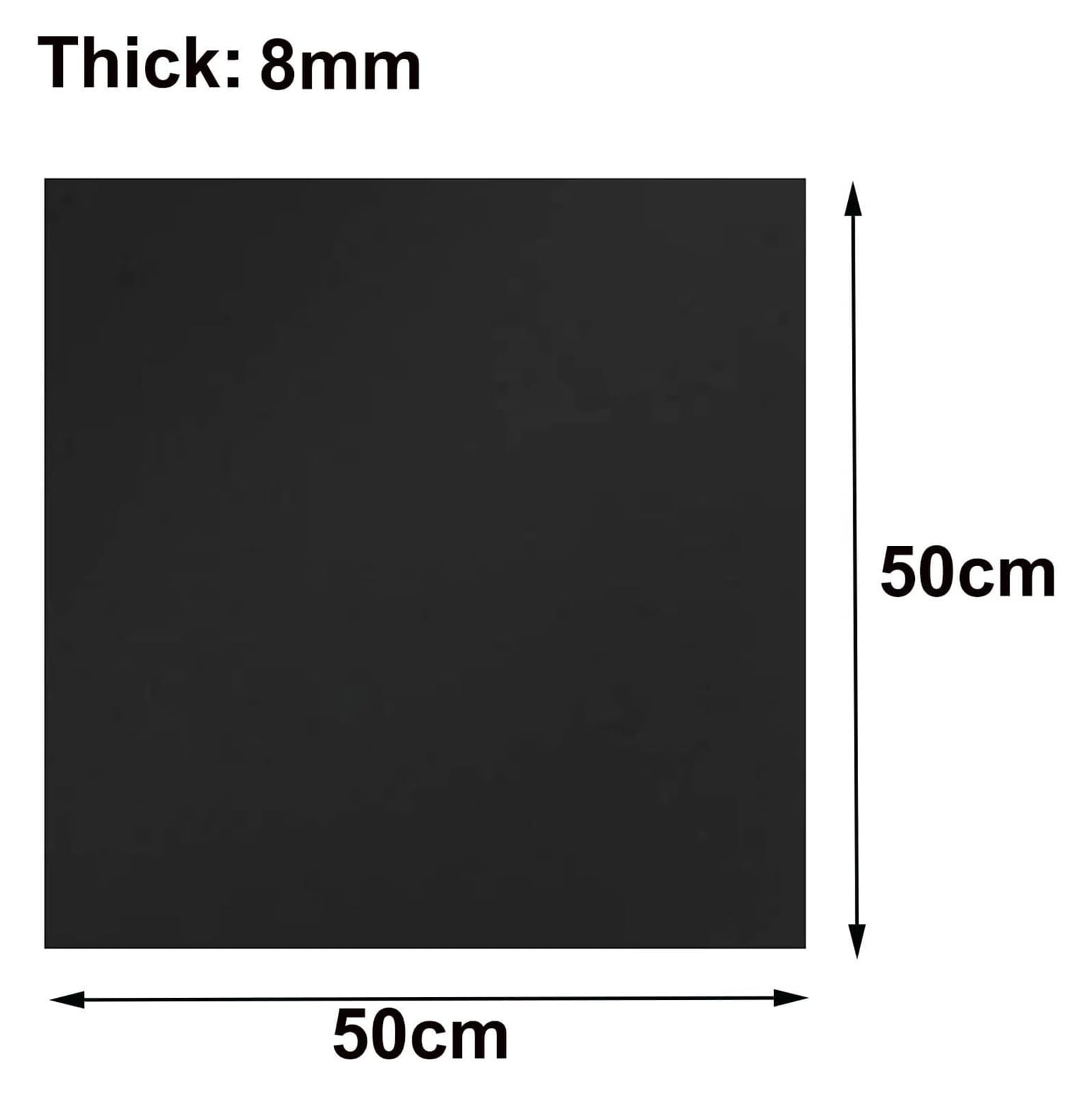 Czarna płyta akrylowa z papierem ochronnym do projektów DIY, malarstwa i fotografii(50x50cmx8mm)