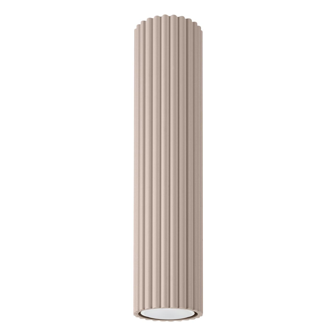 SOLLUX lighting Ceiling Spotlight - LED Ceiling Light in Aluminium - Kitchen Bathroom Bedroom Living Room - 1 Spotlight - 6.5 x 6.5 x 30 cm - Karbon Taupe