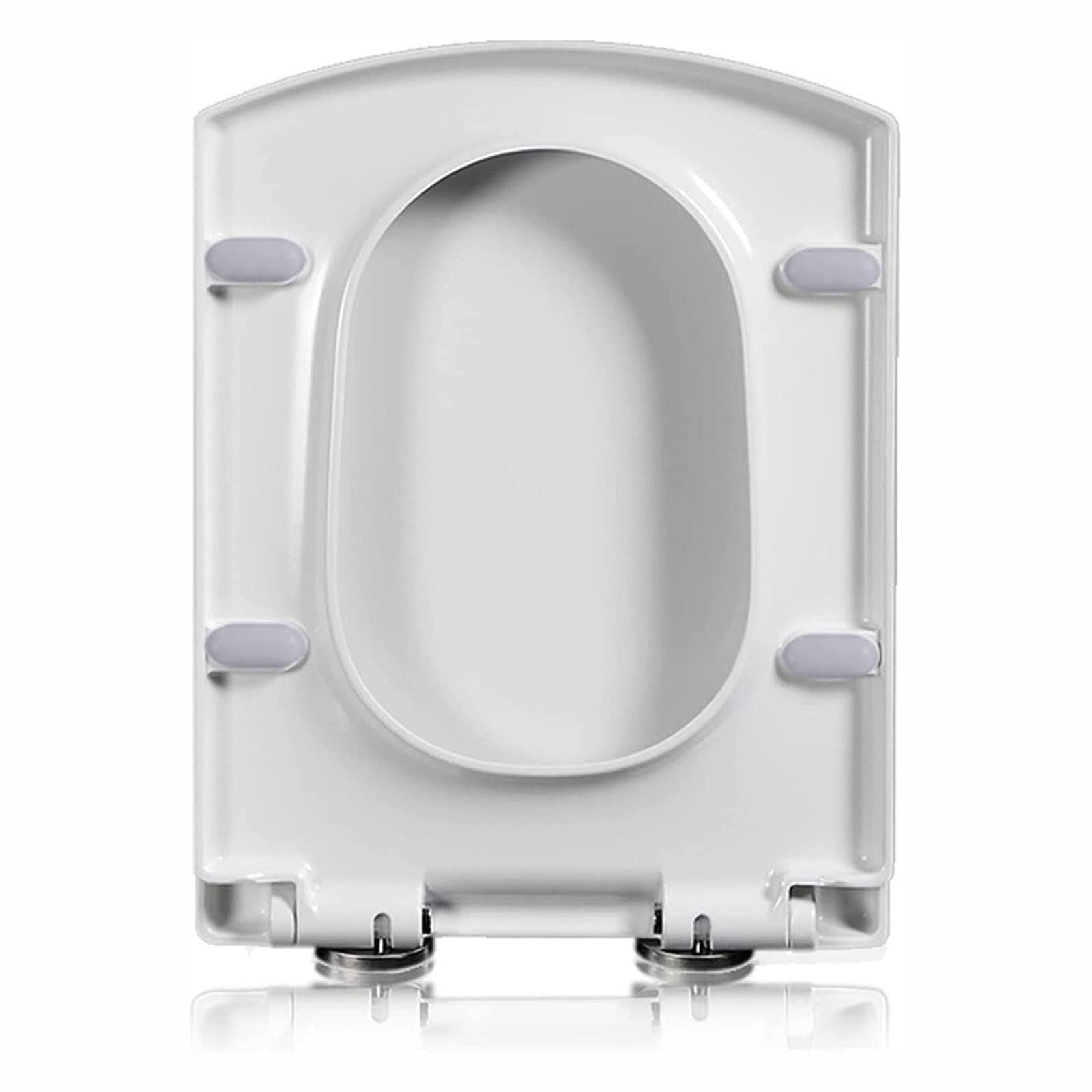 Dxpsxjl One Color Soft-Close Toilet Seat, Modifiable Hinges, Lightweight, Durable, Portable, User-Friendly, Compact, Square, Quick, Release, Adjustable