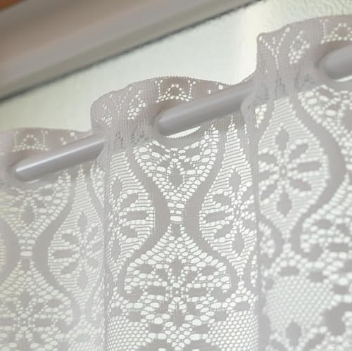 ユニベール レースカフェ 小窓カーテン シェリー2 100×75cm レースカーテン