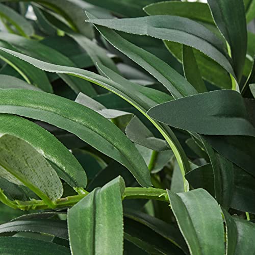 Nearly Natural 6718 35In. Double Bamboo Palm With Decorative Planter Silk Plant,Green #TOP5