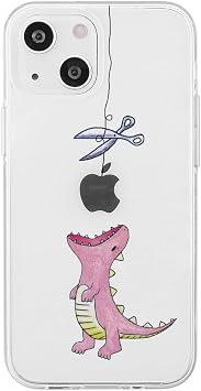 AKAN iPhone 14 Case, Soft Clear Case, Clear Case, Transparent Anti-Adhesion, TPU, Tarnish Resistant UV Print, Dustproof, Qi Charging, Wireless Charging, Cute, Popular, Character, Apple iPhone Case,