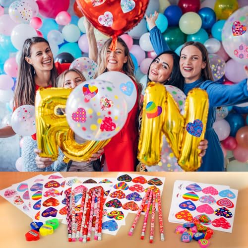 Set de 12 Lápices para San Valentín con Gomas y Stickers miniatura 5
