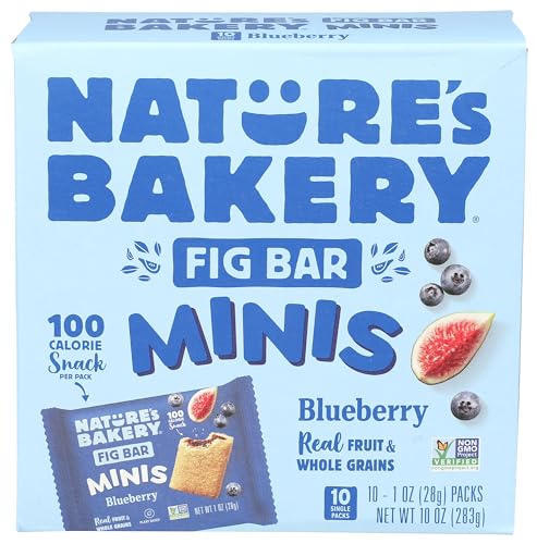 Nature’s Bakery Whole Wheat Fig Mini Bars, Blueberry, Real Fruit, Vegan, Non-GMO, Snack bar, Mini Bars - 10 ct - image 1