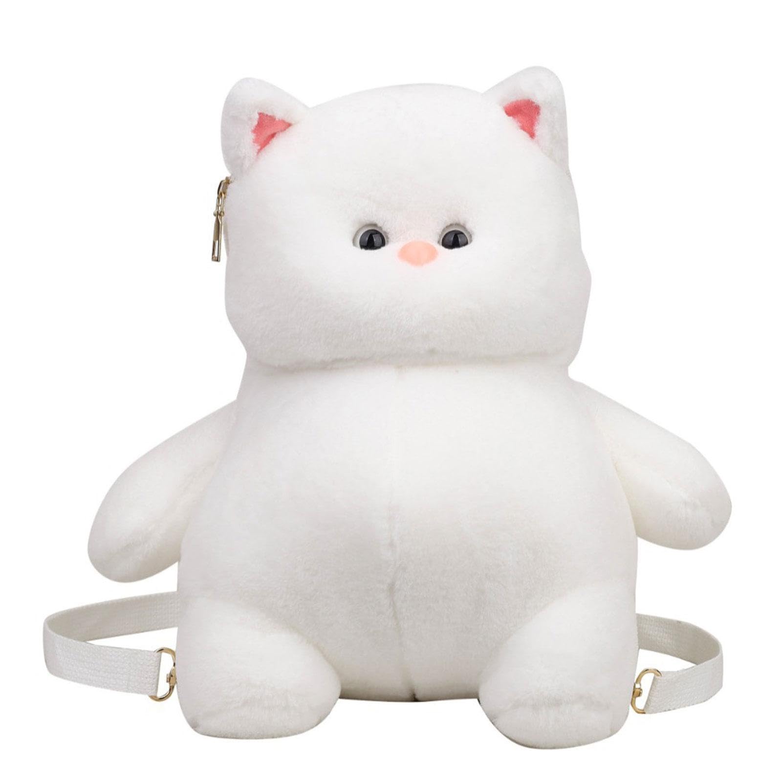 Cat Plush Toy Backpack Decoration Stuffed Animal for Children Women Shopping White| Premium | Luxury | Designer | Stylish-image-32