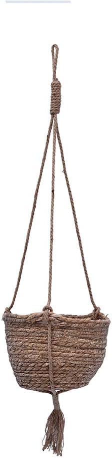 YATAI Hanging Basket Handmade Bamboo Fiber Wooden Flower Round with Rope for Pot Garden Indoor Outdoor Plants and Decoration