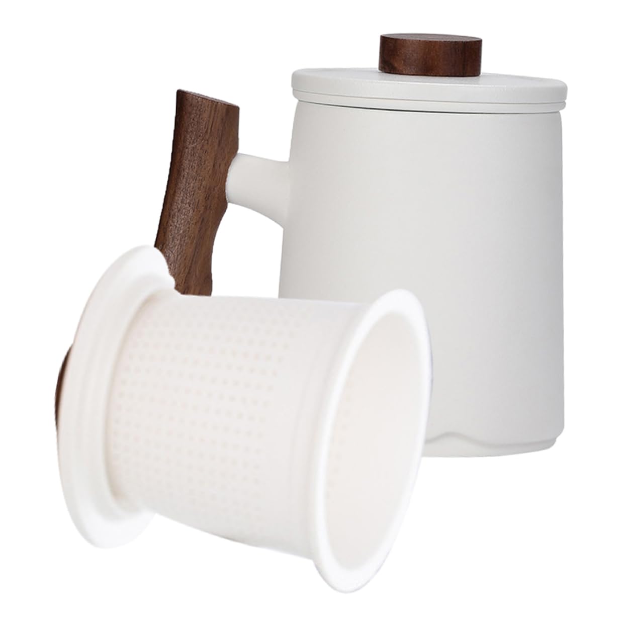 Taza De Cerámica Con Infusor y Filtro Diseño Elegante Con Mango Para Café y Té Uso Casa Oficina y Restaurante