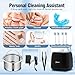 Skysipin Ultrasonic Retainer Cleaner Machine U-V, 45KHz 2 Modes Quiet, Denture Aligner Cleaner Mouth Guard Dental Cleaning Ultrasonic for All Dental Appliances, Jewelry 6.8oz Black