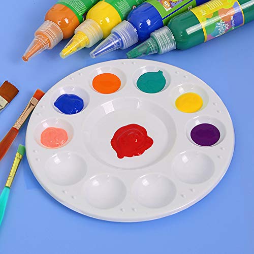 Haneye Paint Tray Palettes 15 Pcs, Round Plastic Pallets for Kid, Adult, Student Acrylic Oil Watercolor Craft Professional DIY Art Painting