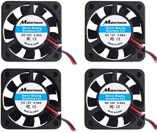 4pcs 3D Printer Fan 12V 0.08A DC Mini Quiet Cooling Fan 40X40X10mm with 28cm Cable for 3D Printer, DVR and Other Small Appliances Series Repair Replacement
