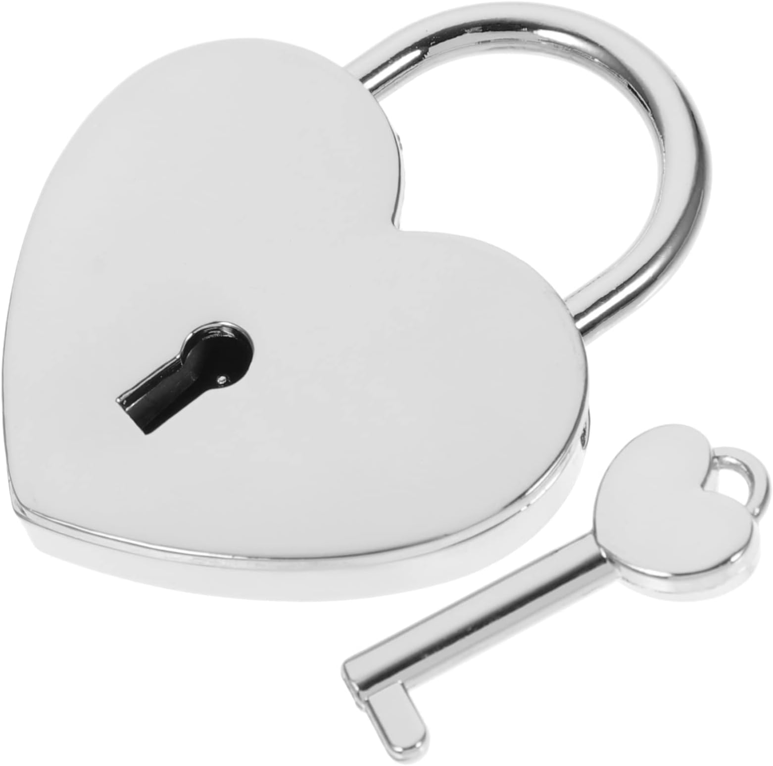 WOONEKYHeart Lock Heart Shape Lock Love Lock for Bridge Small Suitcase Locks with Keys Wedding Padlock Small Padlock Small Backpack Padlocks Romantic Lovers Zinc Alloy Mini Customs Lock