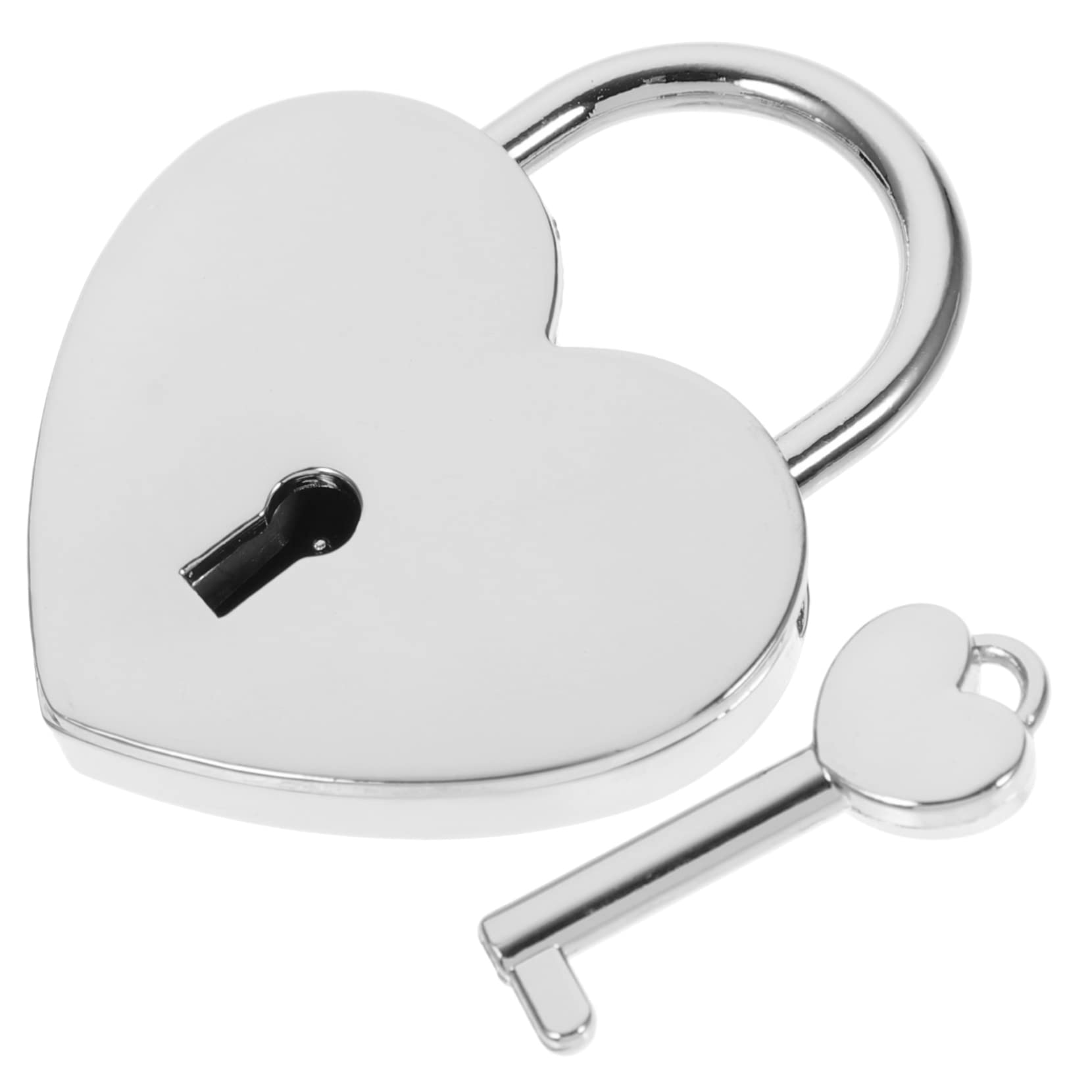 WOONEKYHeart Lock Heart Shape Lock Love Lock for Bridge Small Suitcase Locks with Keys Wedding Padlock Small Padlock Small Backpack Padlocks Romantic Lovers Zinc Alloy Mini Customs Lock